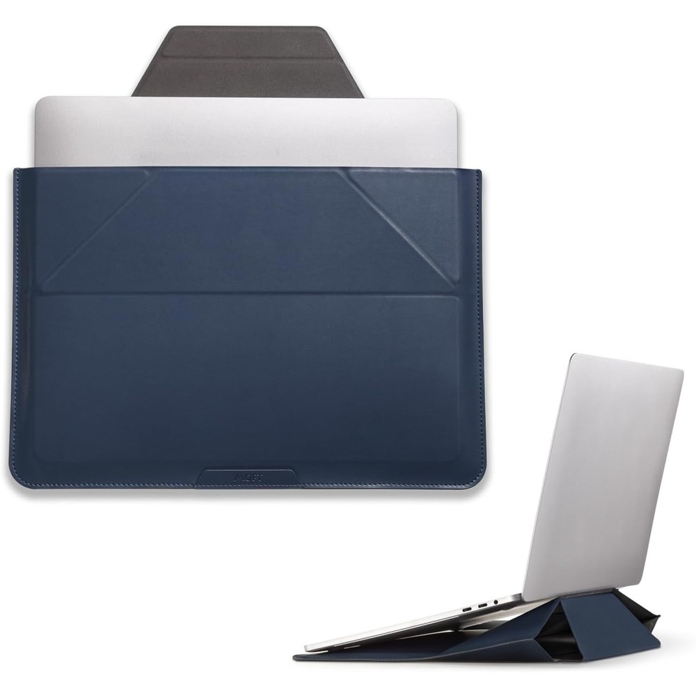 MOFT 2-in-1 Laptop Sleeve Stand Bag 14in MacBook Air Pro Dell HP Lenovo DeepBlue